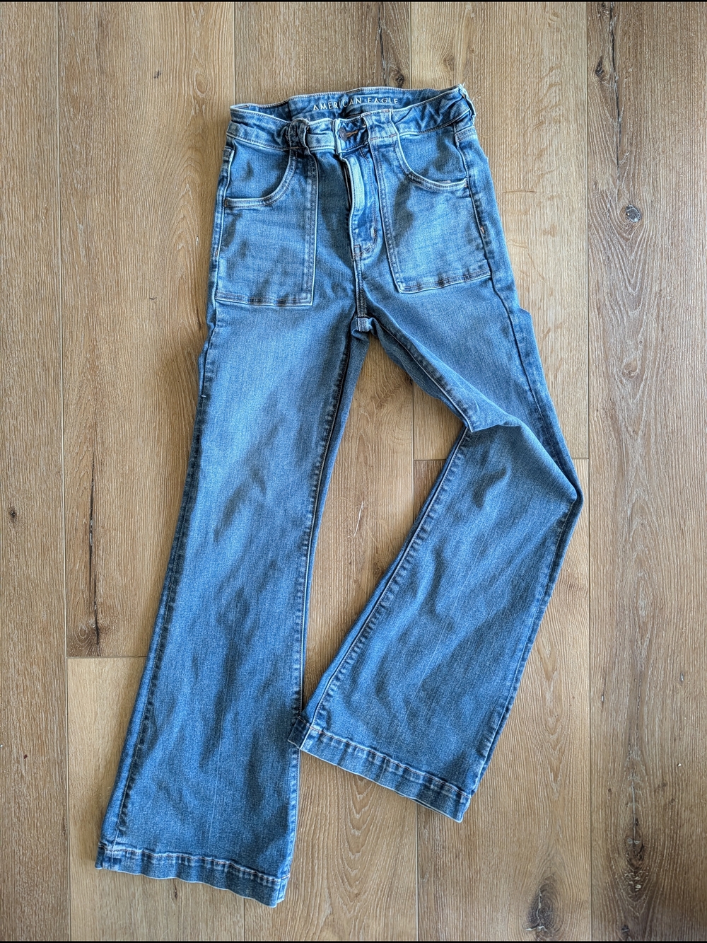 American Eagle High Rise Stretch Flare Jeans Sz 4